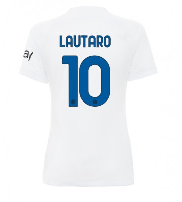 Inter Milan Lautaro Martinez #10 Bortatröja Dam 2023-24 Kortärmad